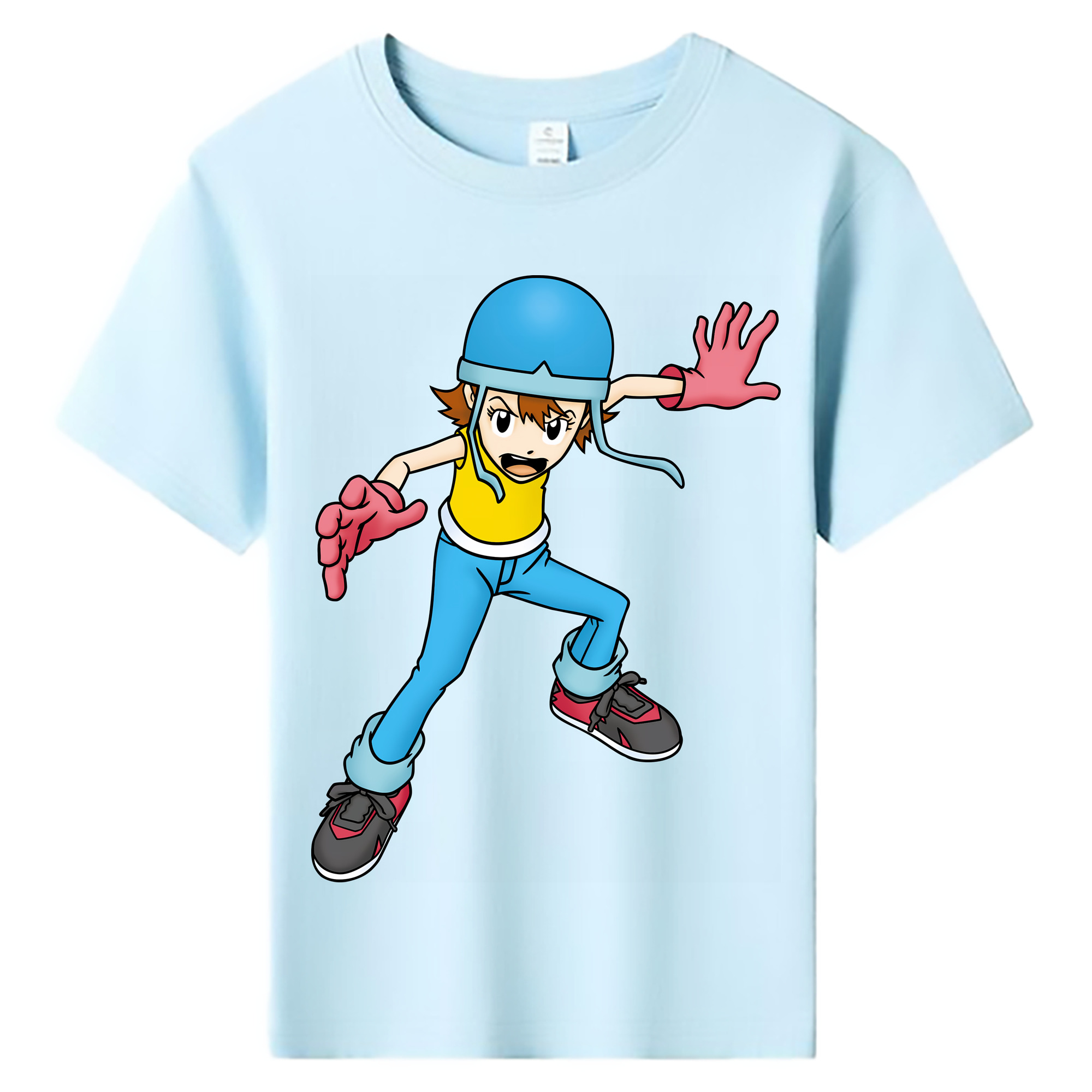 （画像用） Digimon デジタルモンスター/デジモン 綿100％キッズTシャツ（フロントプリント）
